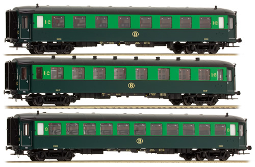 LS Models 42107 - 3pc Passenger Coach Set I2 AB + I2 AB + I2 C of the SNCB